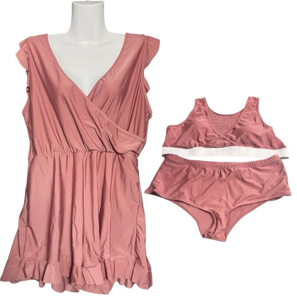 Swim Romper and Bikini Set